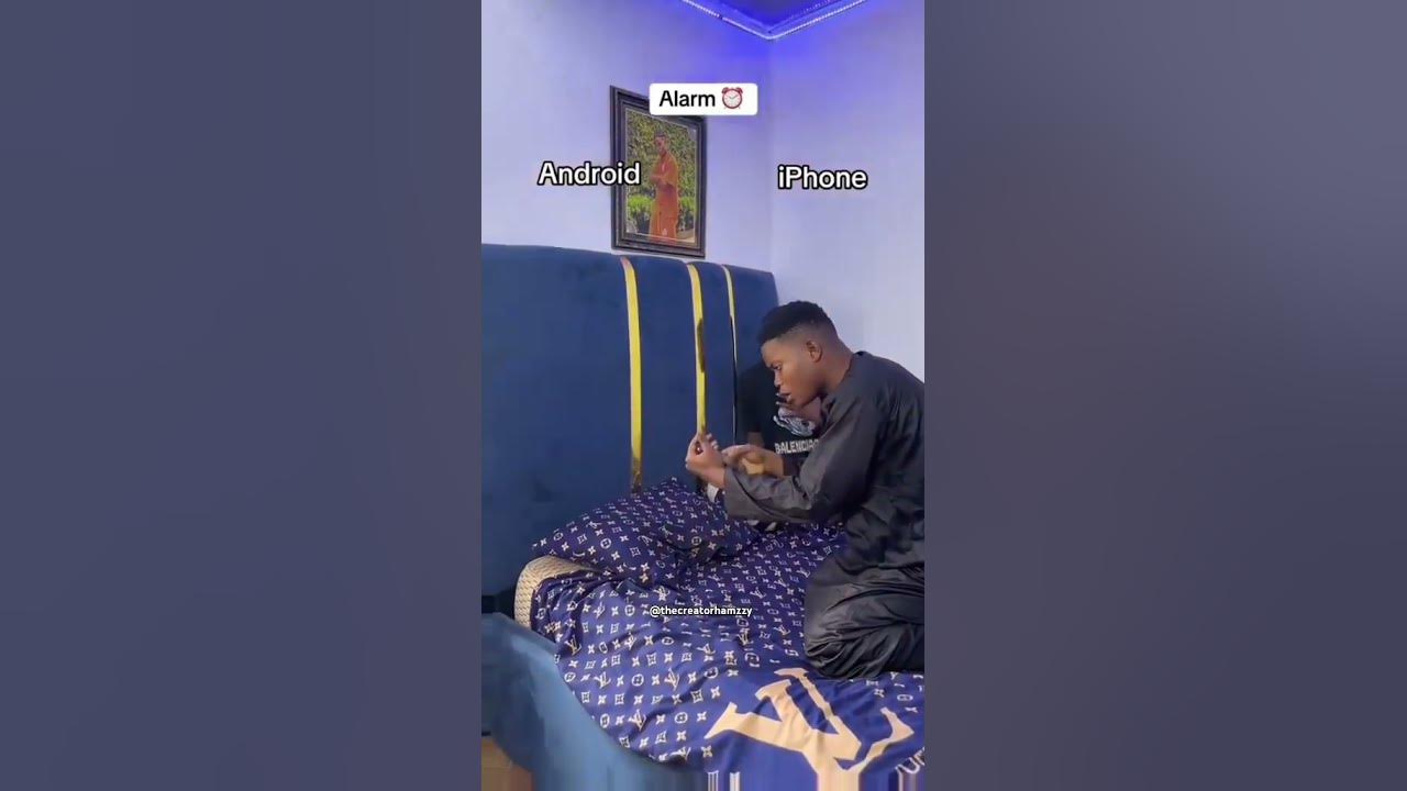 iPhone VS. Android Alarm Sound... Wait for it 😂  #skinycomics