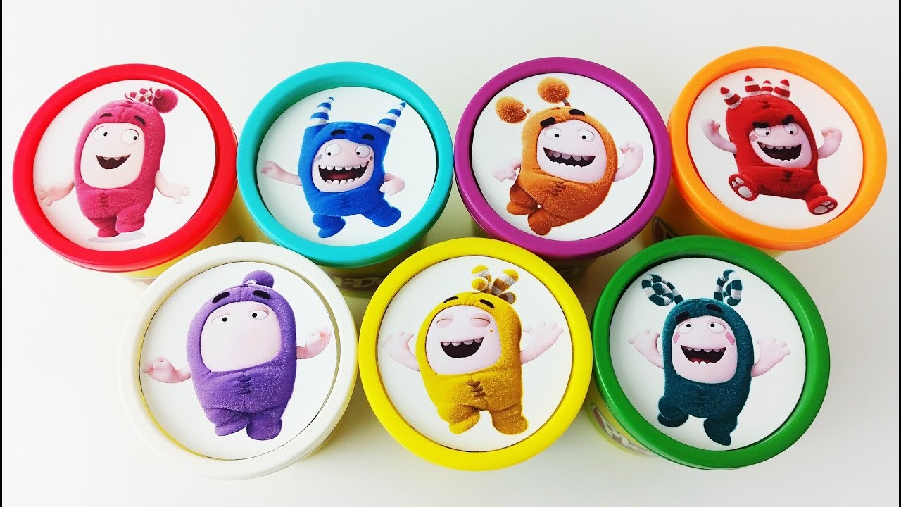 Play doh Surprise Cups Learn Colors for children with Toys Oddbods full collection Toy for Kids