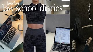LAW SCHOOL VLOG  productive study days, gym & classes (london)