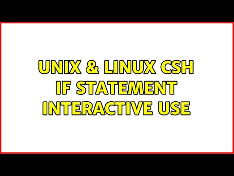 Unix & Linux: csh if statement interactive use