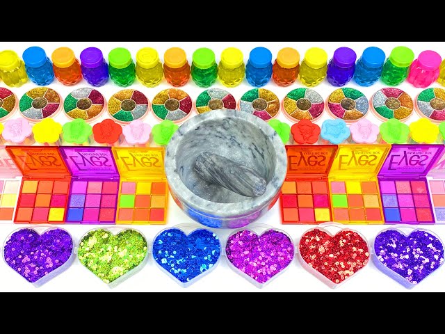 Satisfying Video Making Soda Slime With Makeup Cosmetics & Glitter Slime Mixing Random ASMR