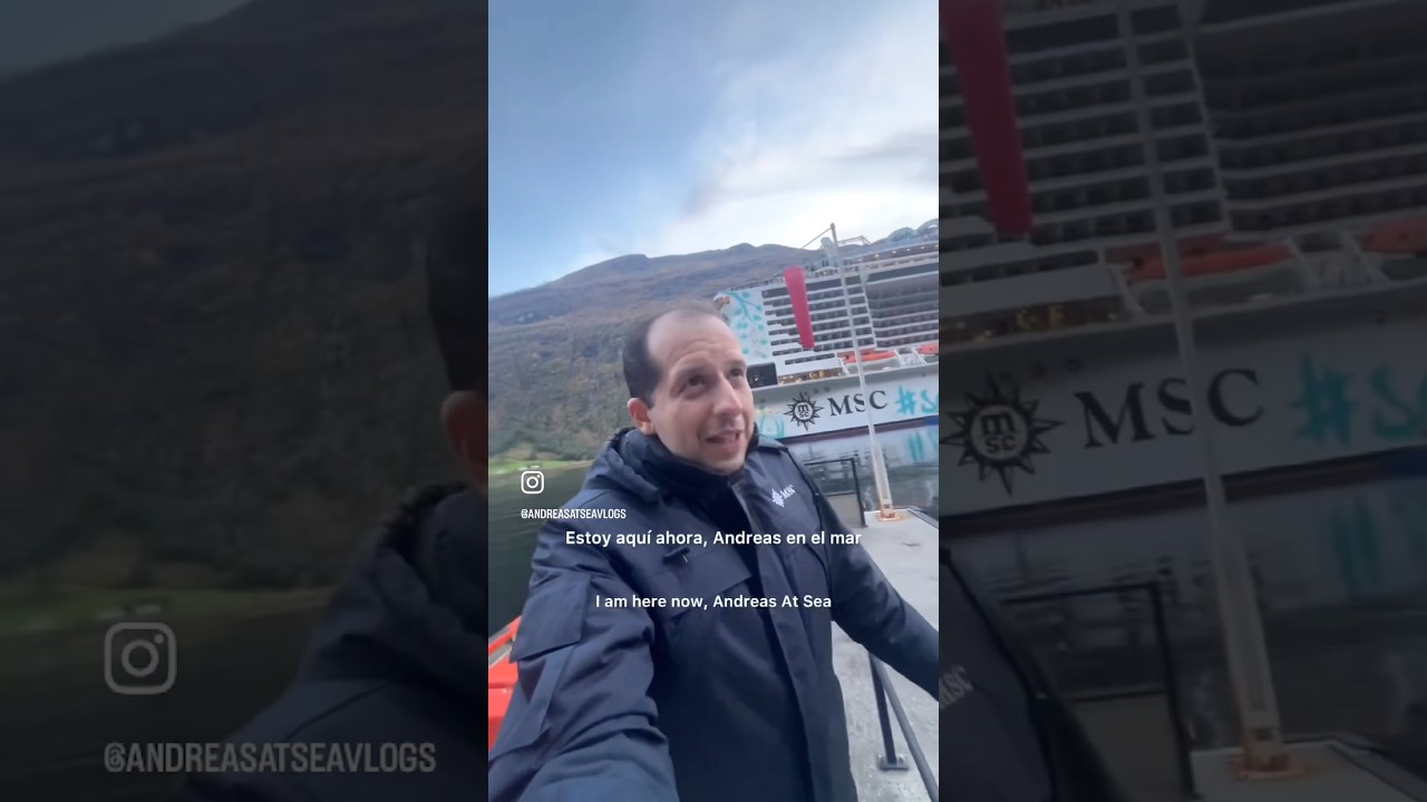 Norway while visiting with the cruise ship MSC Euribia - officer hotel director walk #msceuribia