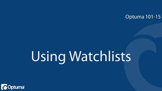 Using Watchlists