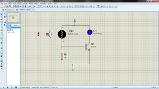 Transistor as Switch Visualizing with the Help of LDR Using Proteus