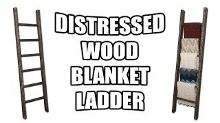 Using three 2x3x8 pieces of construction grade pine I created this super strong blanket ladder. I covered the ladder in a grey stain 