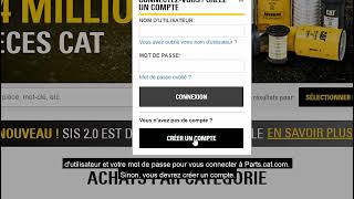 Comment créer un compte sur Parts.cat.com