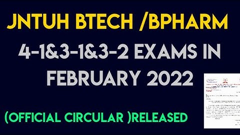 JNTUH 4-1&3-1&3-2 EXAMS SCHEDULE 2022 ||JNTUH EXAMS DATES 2022 ||JNTUH UPDATES 2021 |