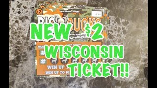 NEW WISCONSIN $2 TICKET CALLED BIG BUCKS!!! Wisconsin Lottery Scratch Offs!!