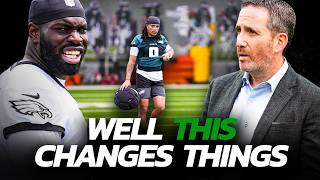 Things just took an INTERESTING turn at Eagles camp… Moro Ojomo contract + Makai Lemon injury update