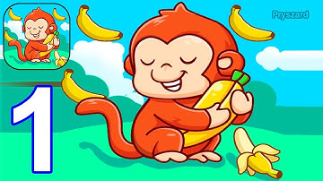 Monkey Mart Monkey Games - Gameplay Walkthrough Part 1 Tutorial Banana & Corn (iOS, Android)