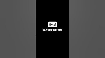 输入编号自动调取信息#excel技巧 #Excel #办公室小技巧