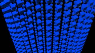 Blue Cube Tunnel Creation Black Background  ANIMATION  FREE FOOTAGE HD