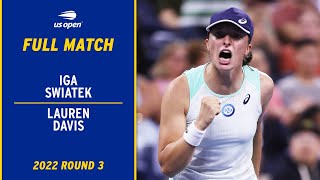 Iga Swiatek vs. Lauren Davis Full Match | 2022 US Open Round 3