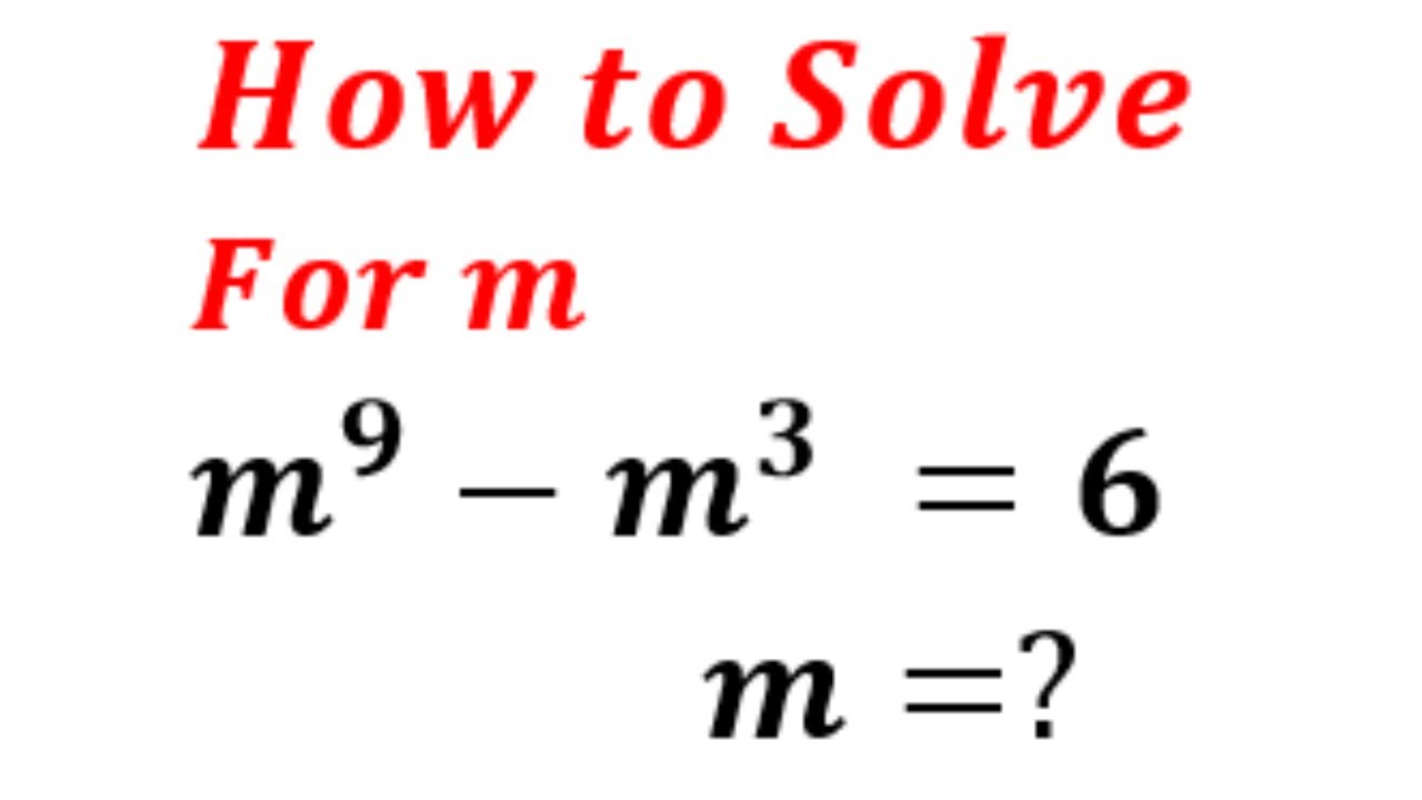A Nice Exponential Equation Solve For M M 9 m 3 6 YouTube a-nice-exponential-equation-solve-for-m-m-9-m-3-6-youtube