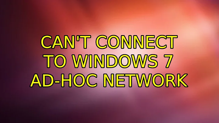 Ubuntu: Can't connect to windows 7 ad-hoc network (2 Solutions!!)