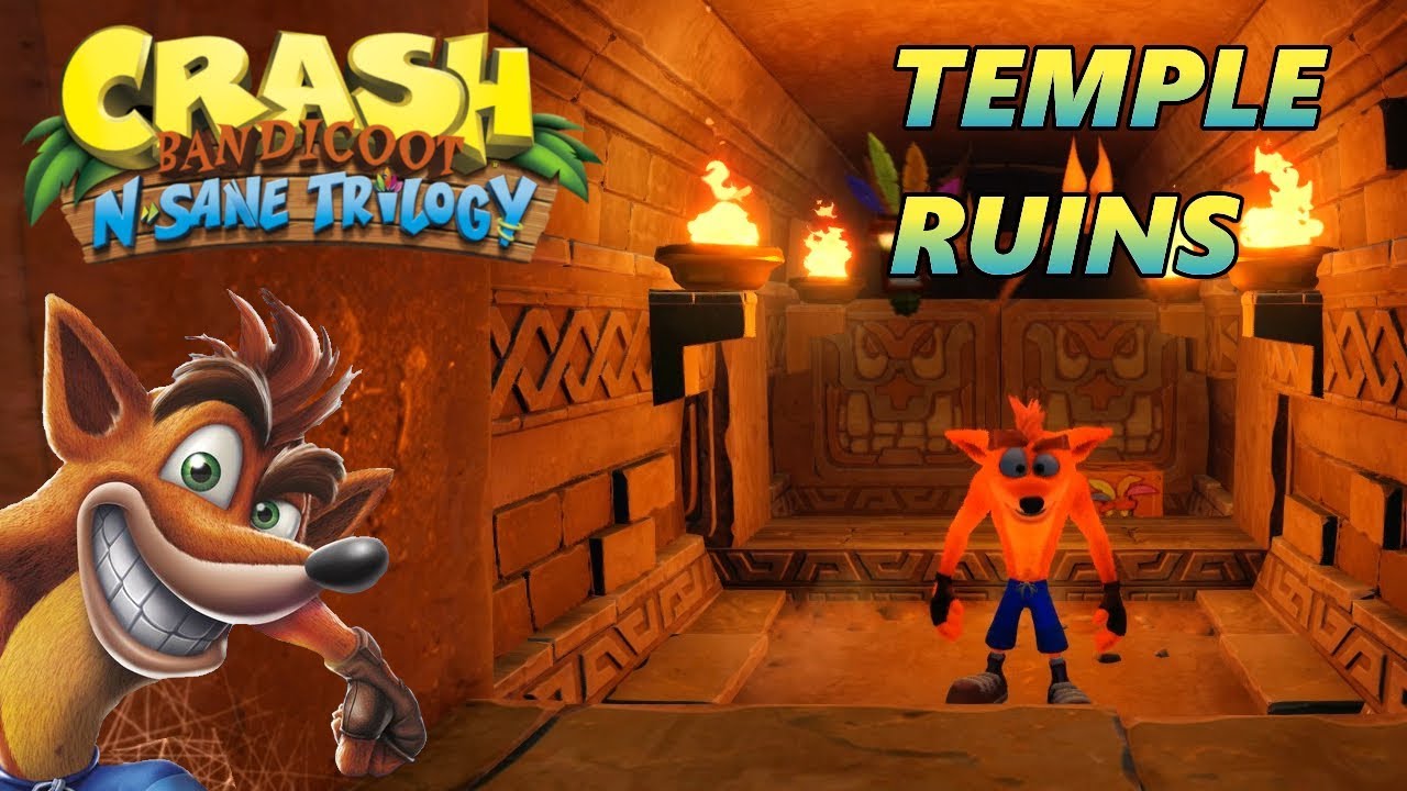 Crash Bandicoot N. Sane Trilogy Temple Ruins (Silent Walkthrough 100) YouTube