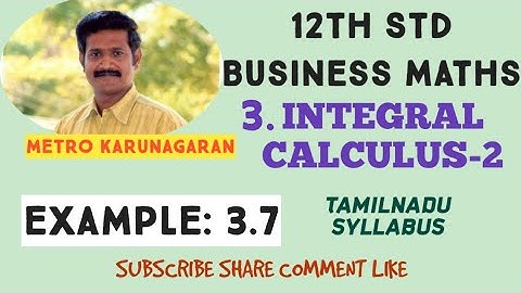 12th Std BM Example 3.7 Using integration find the area of the circle whose centre is at the origin