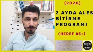 2 AYDA ALES BİTİRME PROGRAMI (HEDEF 85+ PUAN ) Alesten 87 aldım :)