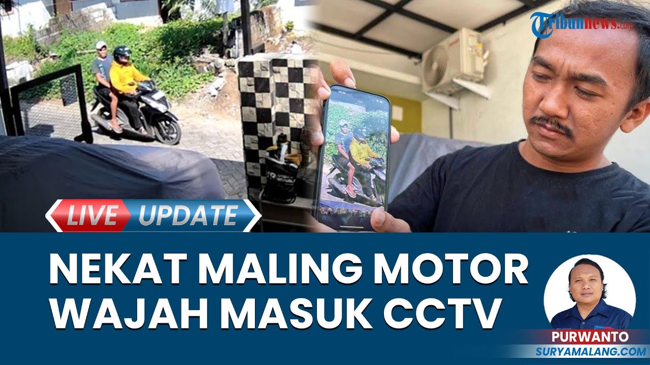 Detik-detik Maling Motor di Perumahan Bulan Terang Utama Kota Malang, Wajah Pelaku Terekam