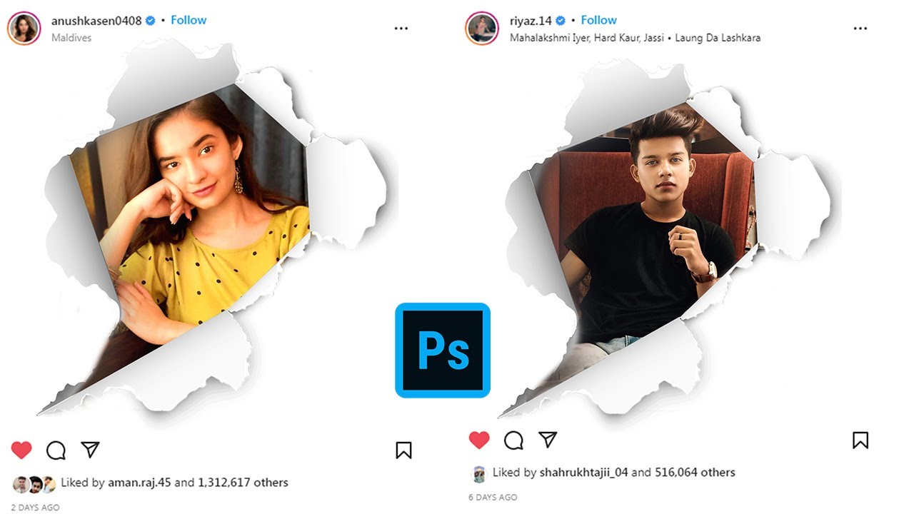 Instagram Viral 3D Paper Tron Photo Editing In Photoshop Tutorial