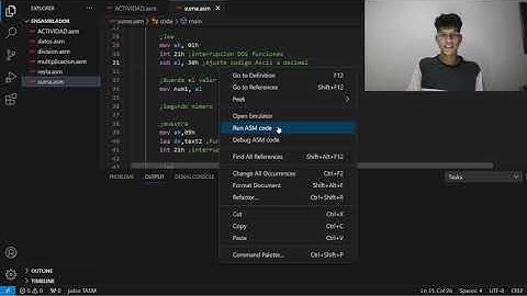 Instalación y funcionamiento del Visual Studio Code(ASSEMBLER) - Arquitectura de Computadores