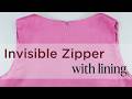 How to Finish an Invisible Zipper with a Lining or Facing