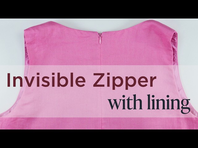 How to Finish an Invisible Zipper with a Lining or Facing - YouTube