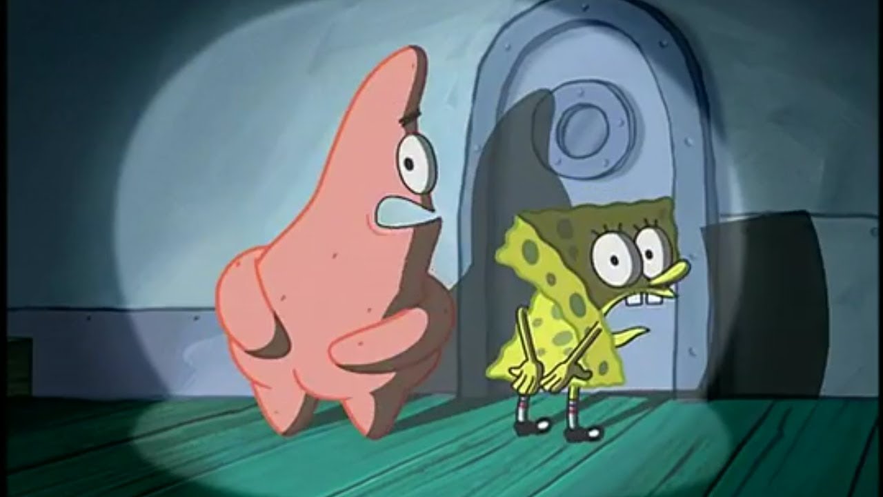 spongebob, patrick, mr krabs, ghosts, naked, meme, spongebob naked meme.