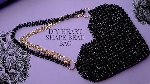 How to Make Heart Shape Bead bag//DIY Lesson Step by Step//