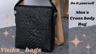 How to make Men's Shoulder Bag For Men Casual Crossbody Crocodile Bag Male Classic Bags part 1