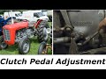 Grinding PTO!  How to Adjust the Clutch Pedal Freeplay on a MF35 Tractor