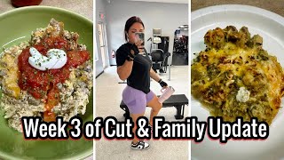 WEEK 3 OF CUT | MEALS • MACROS • WORKOUTS |  FAMILY UPDATE | IN WITH JEN