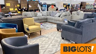 BIG LOTS FURNITURE SOFAS ARMCHAIRS COFFEE TABLES BEDS SHOP WITH ME SHOPPING STORE WALK THROUGH
