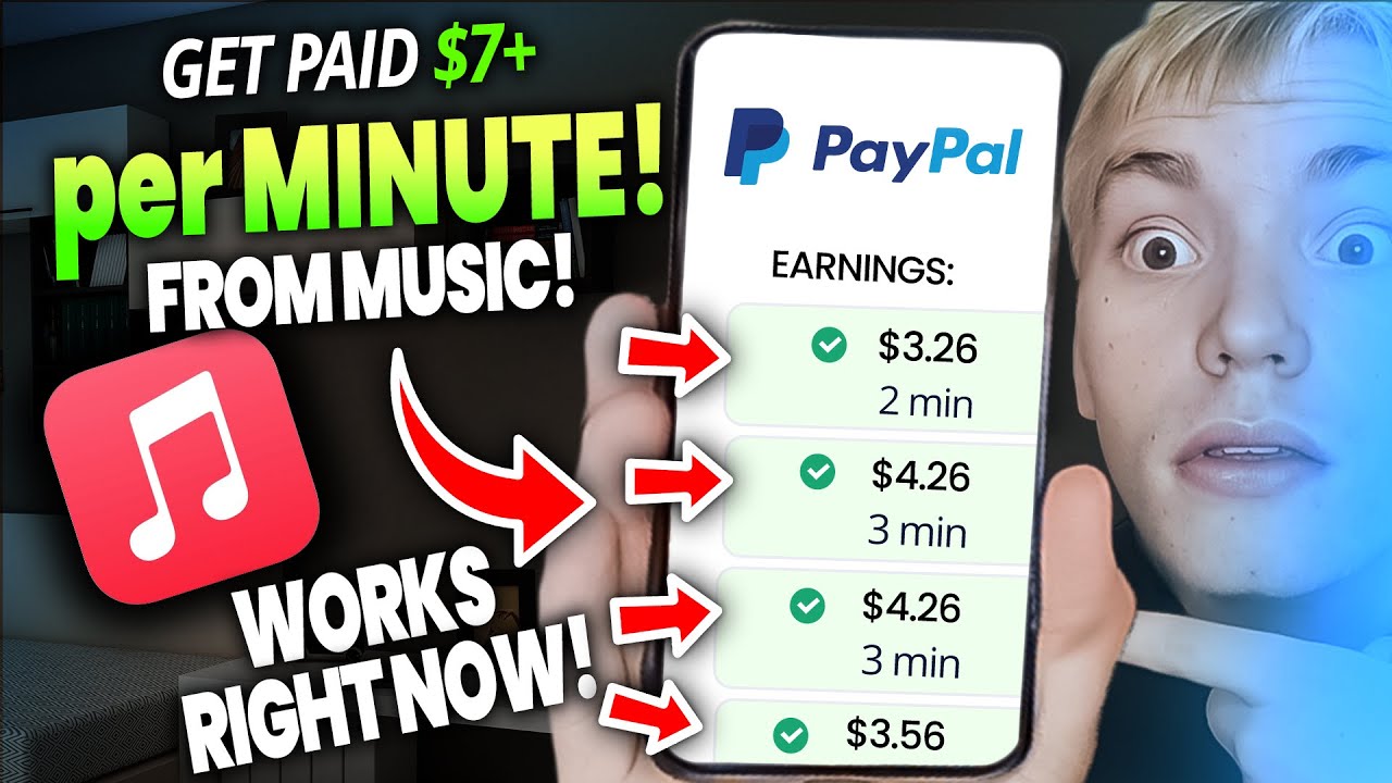 Get Paid 7+ Every MINUTE Just By Listening To Music! (Make Money For Free Online) 2023 YouTube