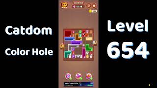 Catdom Level 654 walkthrough | Color Hole 🐱🕳️| Solutionguruji