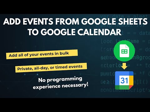 Automate Adding Events from Google Sheets to Google Calendar (No Add-ons) thumbnail