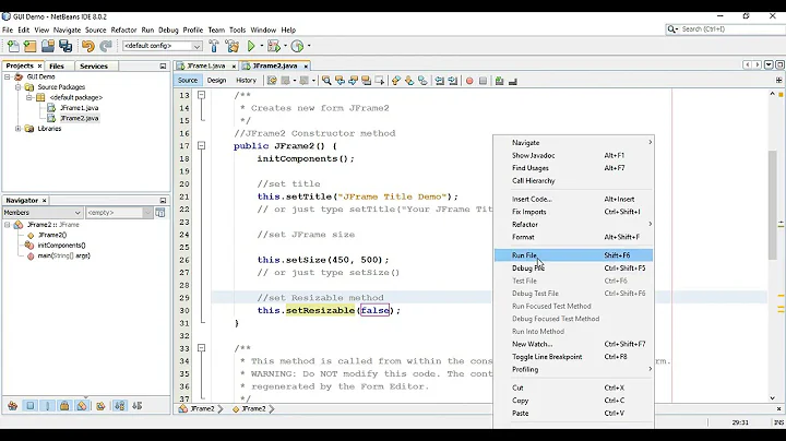 JFrame : How To Disable Window Resizing? - NetBeans