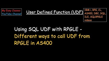 Using DB2 SQL UDF with RPGLE - Different ways to call UDF from RPGLE in AS400