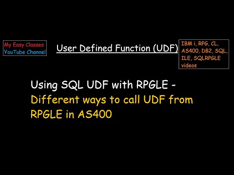 Using DB2 SQL UDF with RPGLE - Different ways to call UDF from RPGLE in AS400