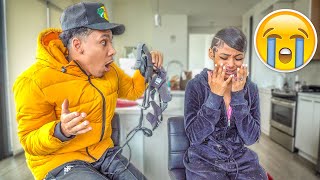 I LOST OUR DOG PRANK ON GIRLFRIEND *SHE CRIED*