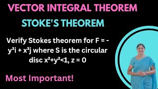 verify Stoke's Theorem - Problem #1