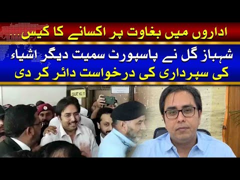 Case of inciting rebellion in institutions, Shahbaz Gul filed a request for surrender of passport