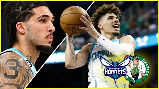 LAMELO / LIANGELO PRESEASON REMATCH VS CELTICS 🔥 (MELO GETS CROSSED THEN GOES OFF!!!)