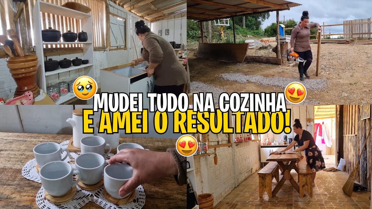 MUDEI TUDO DE LUGAR‼️ E FICOU MARAVILHOSO EU AMEI O RESULTADO||ALMOÇO DELICIOSO NAS PANELAS DE BARRO