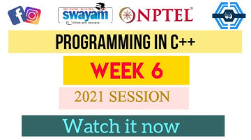 Programming In C++ Week 6 Answers   NPTEL