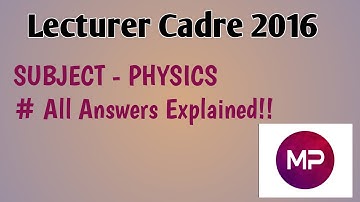 5. Physics Lecturer 2016 ll Complete Solutions