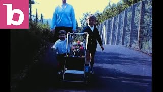Young family going for a walk, 1968