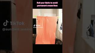 Roll fabric to avoid damage 🩷🪡🩷