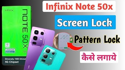 Infinix Note 50x 5g Pattern,Pin & Password Lock Setting | Infinix Note 50x Me Lock Kaise Lagaye