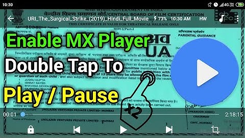 How To Enable Double Tap To Play / Pause On MX PLAYER | Mx Player Double Tap Feature Play & Pause